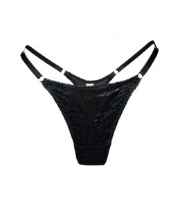 Трусы стринги Black Orchid с регуляторами черный